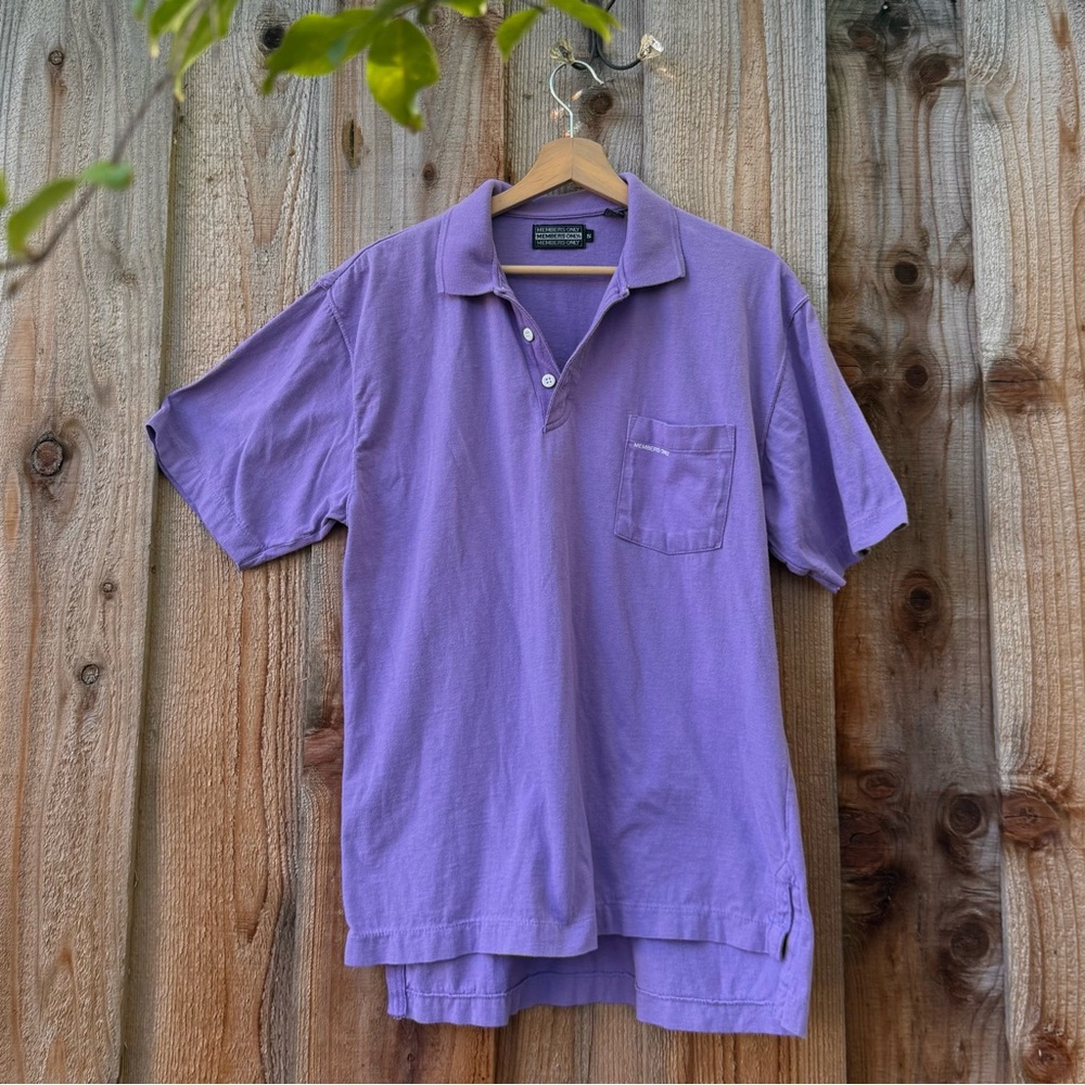 Vintage Purple Members Only Cotton Polo Shirt 🌿